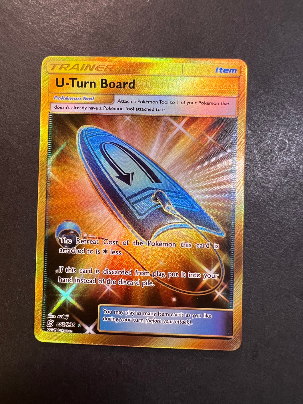 U-Turn Board - 255/236 Gold Full Art Secret Rare Trainer - Unified Min JAB Games13 U-Turn Board - 255/236 Gold Full Art Secret Rare Trainer - Unified Min JAB Games13