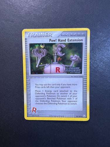 Pow! Hand Extension - 85/109 “Stamped” Reverse Holo Trainer - EX Team Rocket Returns