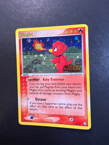 Magby - 24/109 “Stamped” Reverse Holo Rare - EX Team Rocket Returns