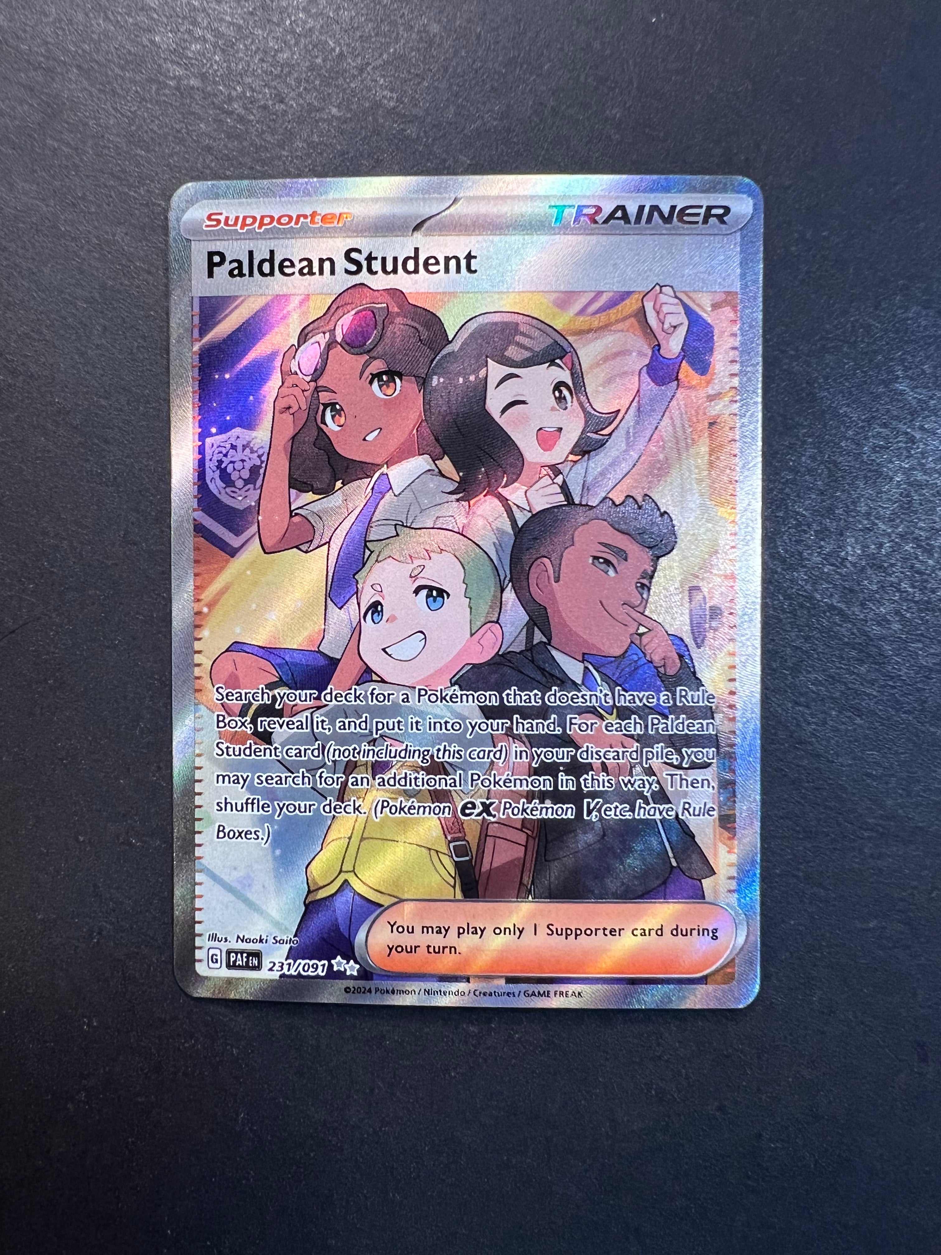 Paldean Student - 231/091 Full Art Ultra Rare Trainer - Paldean Fates  JAB  Games13
