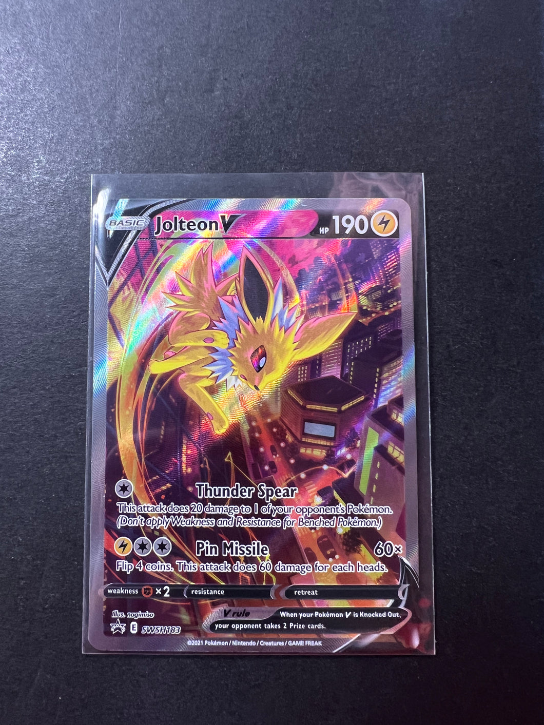 Jolteon V - SWSH183 Full Art Ultra Rare Promo JAB Games13 Jolteon V - SWSH183 Full Art Ultra Rare Promo JAB Games13