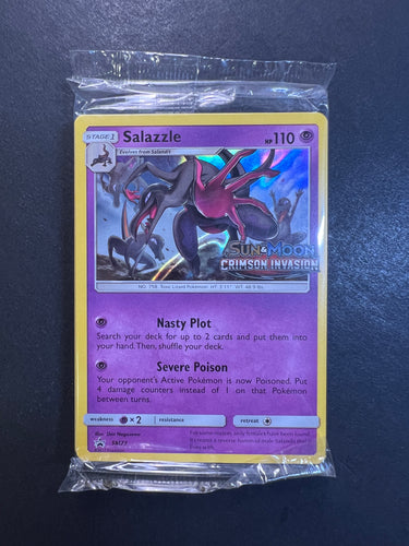 Salazzle - SM73 Holo Rare Sealed Pokemon Prerelease Promo Pack - Crimson Invasion