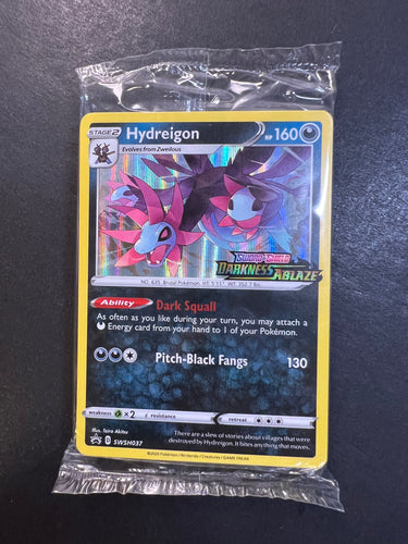 Hydreigon - SWSH037 Holo Rare Sealed Pokemon Prerelease Promo Pack - Darkness Ablaze