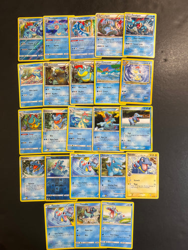 Pokemon Totodile, Croconaw and Feraligatr Card Lot - 23 Cards - Holo Rare and Vintage Collection!