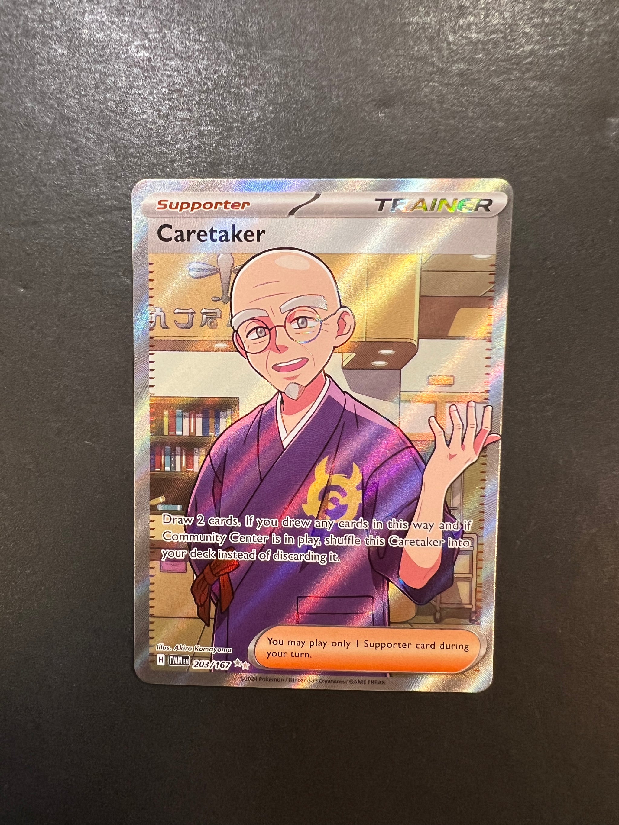 caretaker pokemon card Intendant (Caretaker) 203/167 Shiny Full Art Trainer - my-booster X carlate et Violet 6 shuffle this Caretaker into your deck instead of discarding itYou may play only 1 Supporter card during your turn. Caretaker's Talent - Bloomburrow -