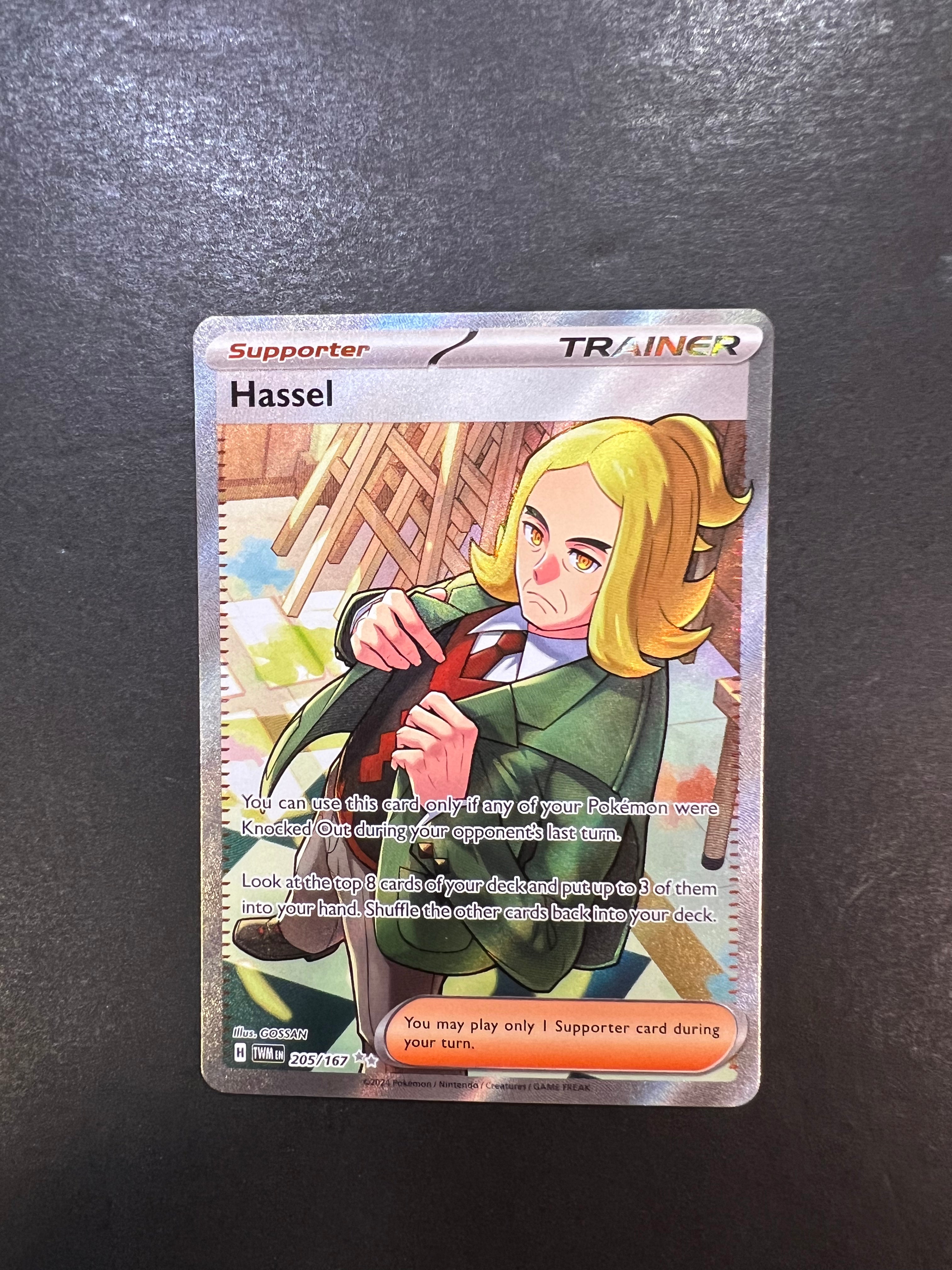 Hassel - 205/167 Full Art Ultra Rare Trainer - Twilight Masquerade JAB Games13 Hassel - 205/167 Full Art Ultra Rare Trainer - Twilight Masquerade JAB Games13