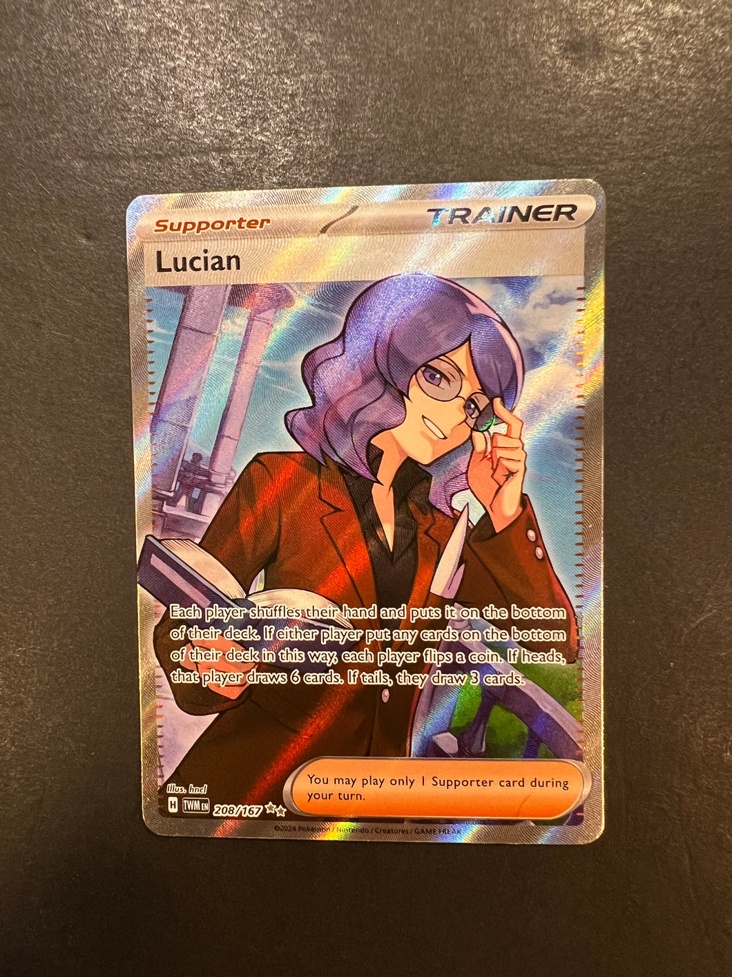 Lucian - 208/167 Full Art Ultra Rare Trainer - Twilight Masquerade