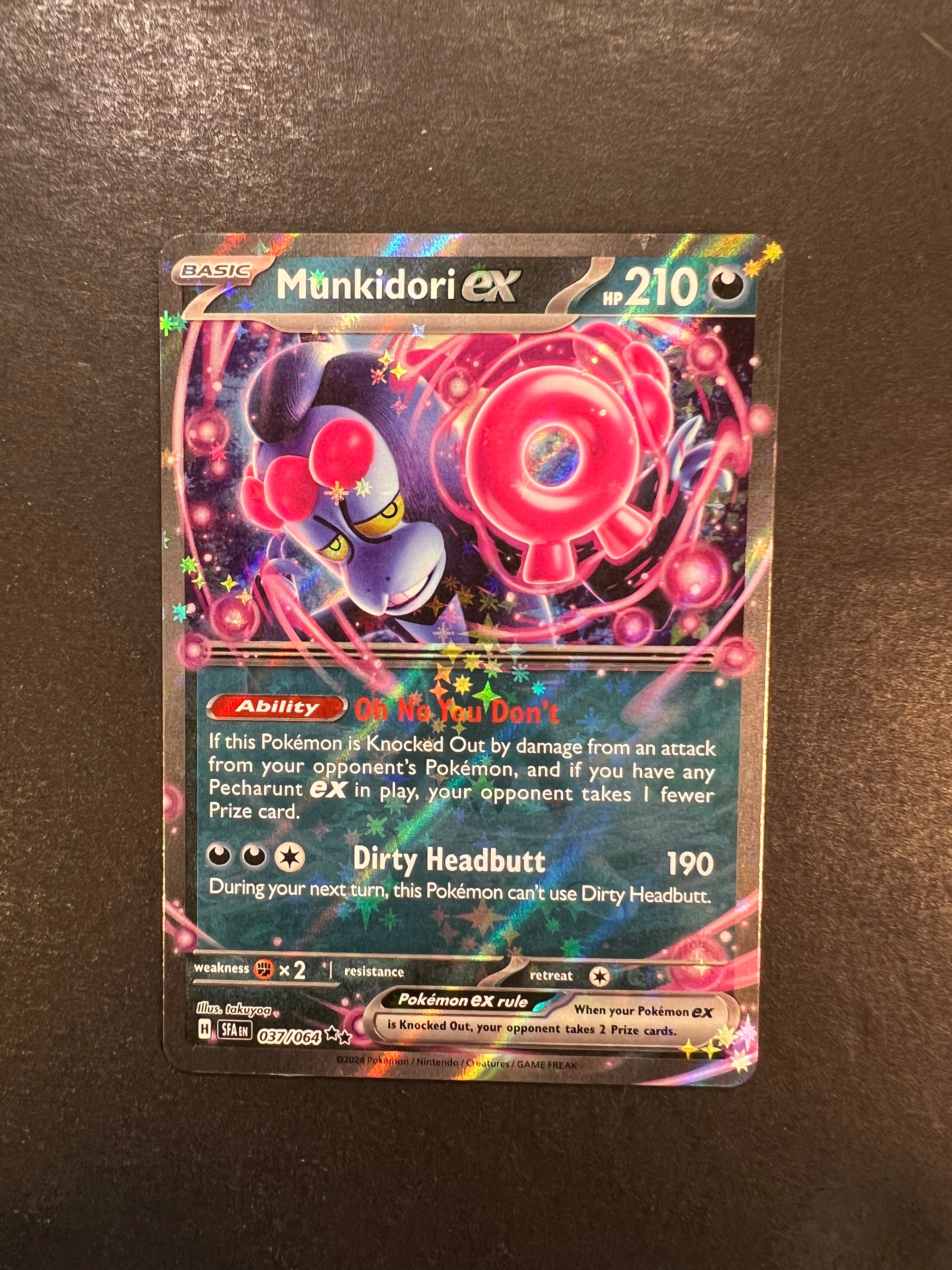 037 064 pokemon card Munkidori ex - 037/064 Ultra Rare