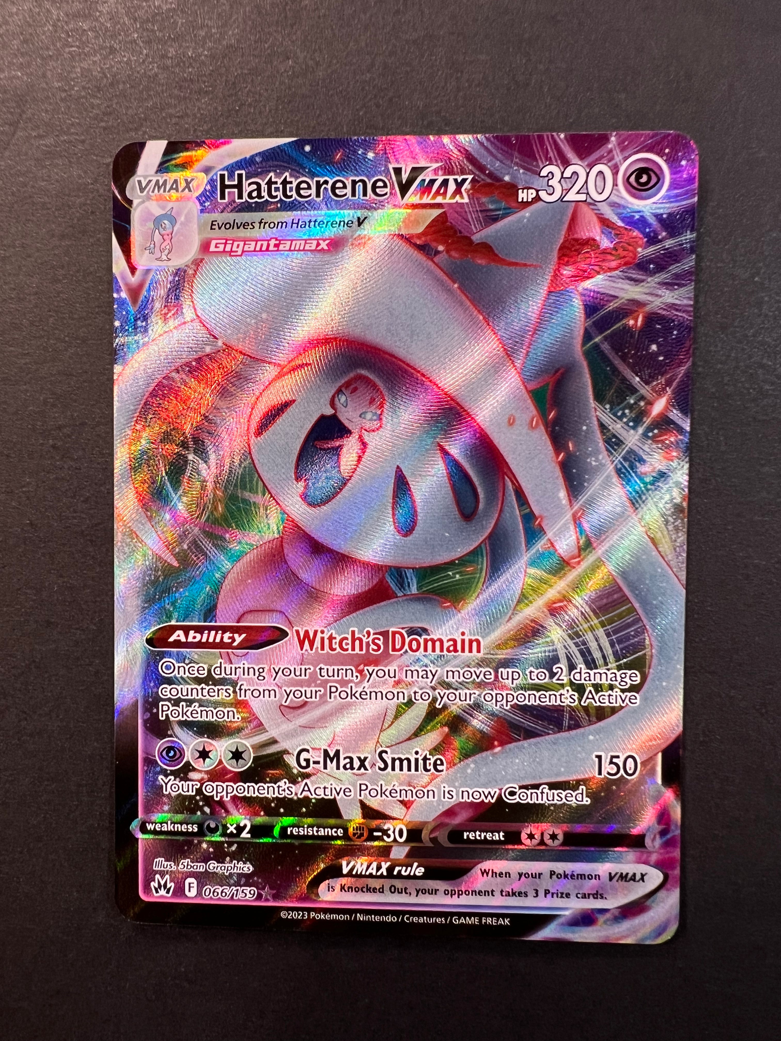 Pokemon TCG Crown Zenith 066/159 Hatterene VMAX Card Pokemon TCG Crown Zenith 066/159 Hatterene VMAX Card