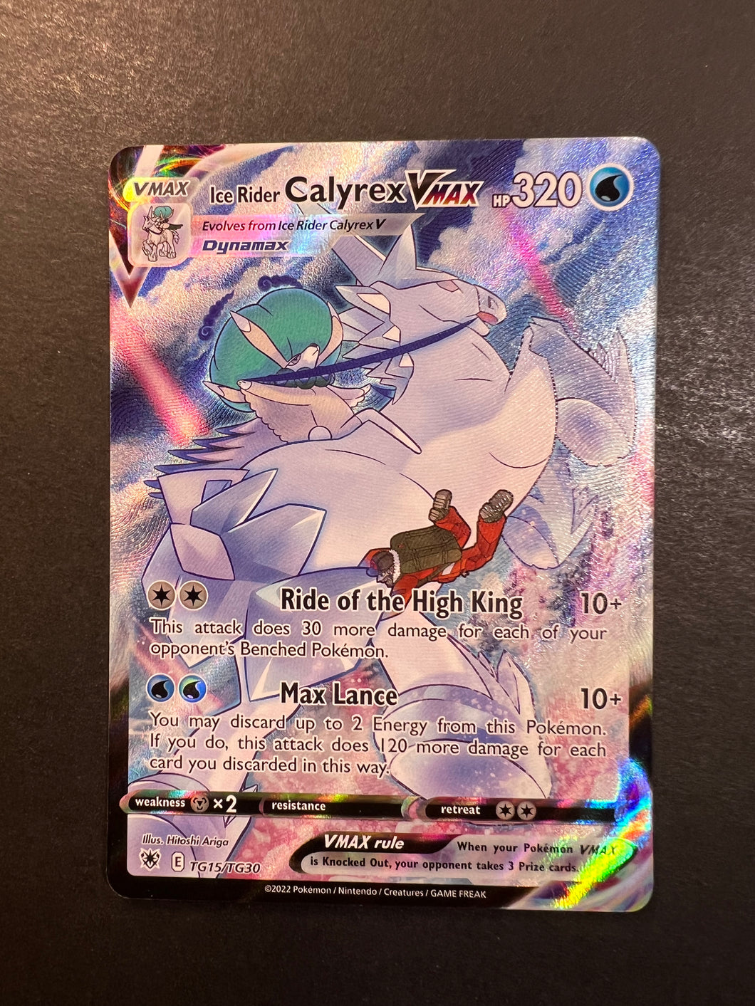 Ice Rider Calyrex VMax - TG15/TG30 Full Art Ultra Rare - Astral Radiance