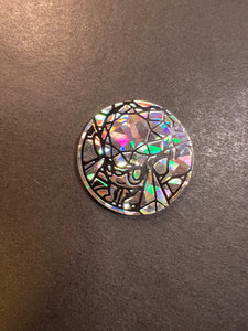 Official Mega Diancie Pokemon Coin - “Cracked Ice” Silver