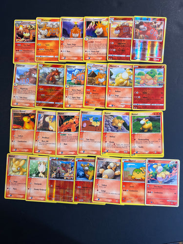 Pokemon Numel and Camerupt Card Lot - 25 Cards - Reverse Holo Rare and Vintage Cards!