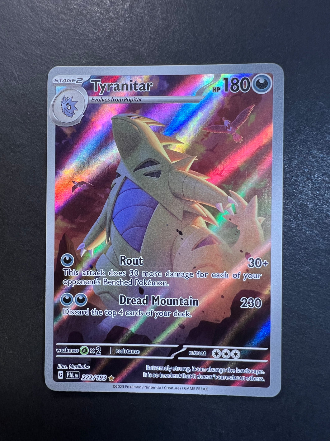 Tyranitar - 222/193 Full Art Ultra Rare - Paldea Evolved JAB Games13 Tyranitar - 222/193 Full Art Ultra Rare - Paldea Evolved JAB Games13