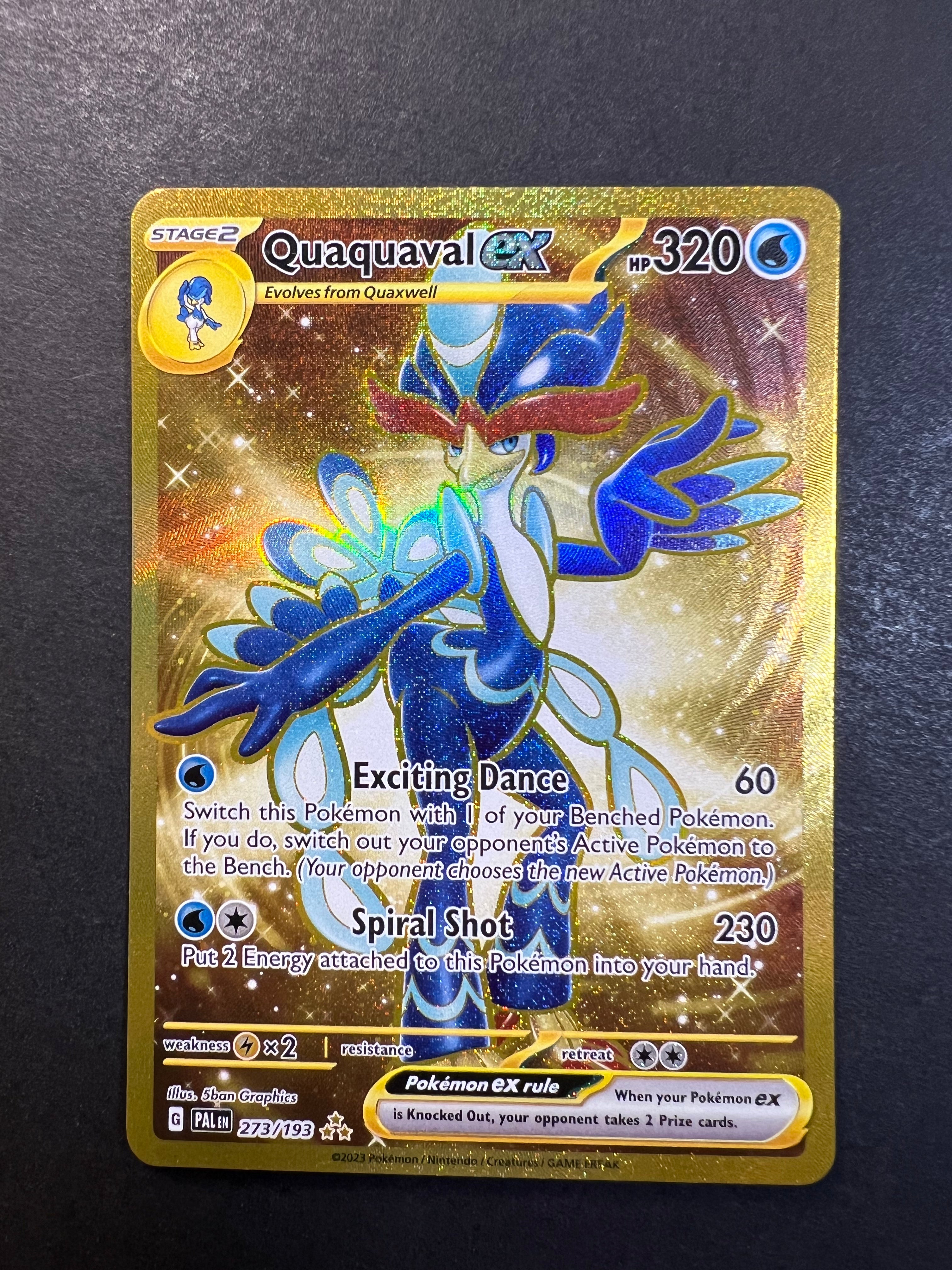 273 193 pokemon card Quaquaval ex - 273/193 Gold Full Art Secret Rare