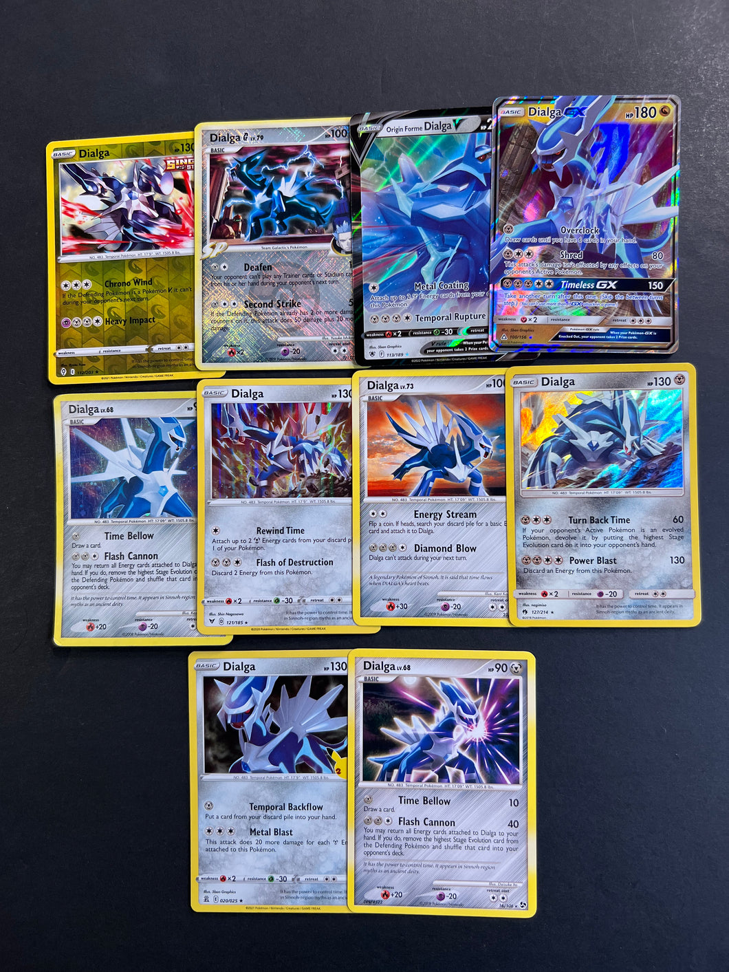 Pokemon Dialga Card Lot - 10 Cards - Ultra Rare V, GX, Holo Rare and P JAB Games13 Pokemon Dialga Card Lot - 10 Cards - Ultra Rare V, GX, Holo Rare and P JAB Games13