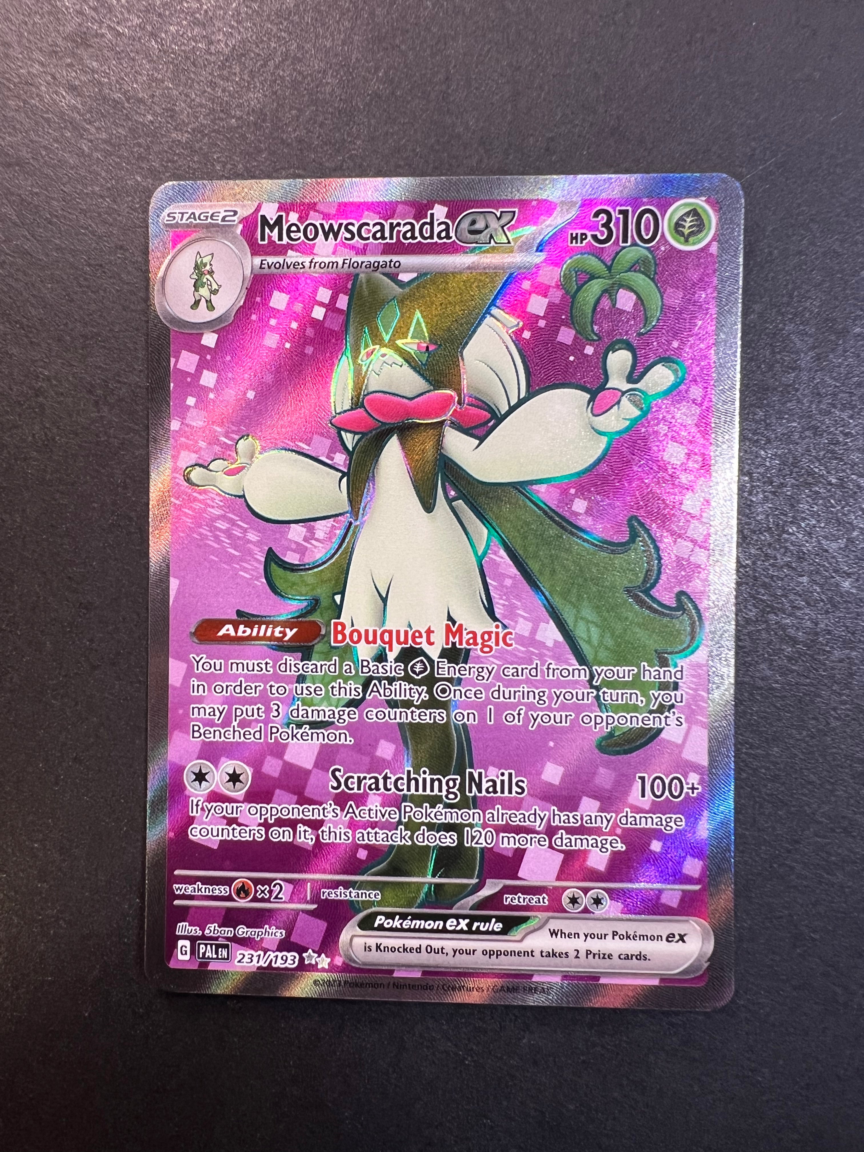 Meowscarada ex - 231/193 Full Art Ultra Rare - Paldea Evolved JAB Games13 Meowscarada ex - 231/193 Full Art Ultra Rare - Paldea Evolved JAB Games13