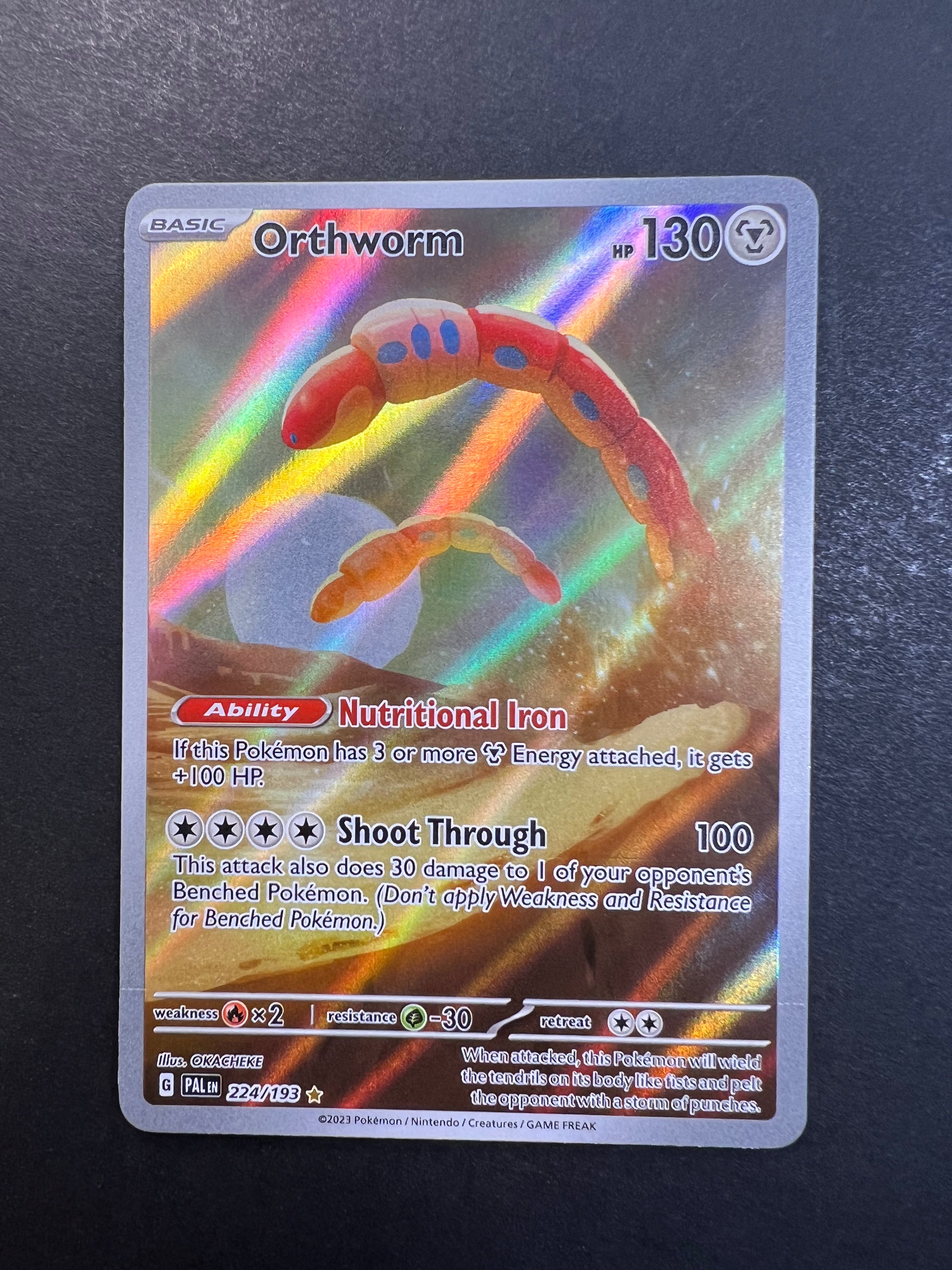 orthworm pokemon card value Orthworm - 224/193 Full Art Ultra Rare