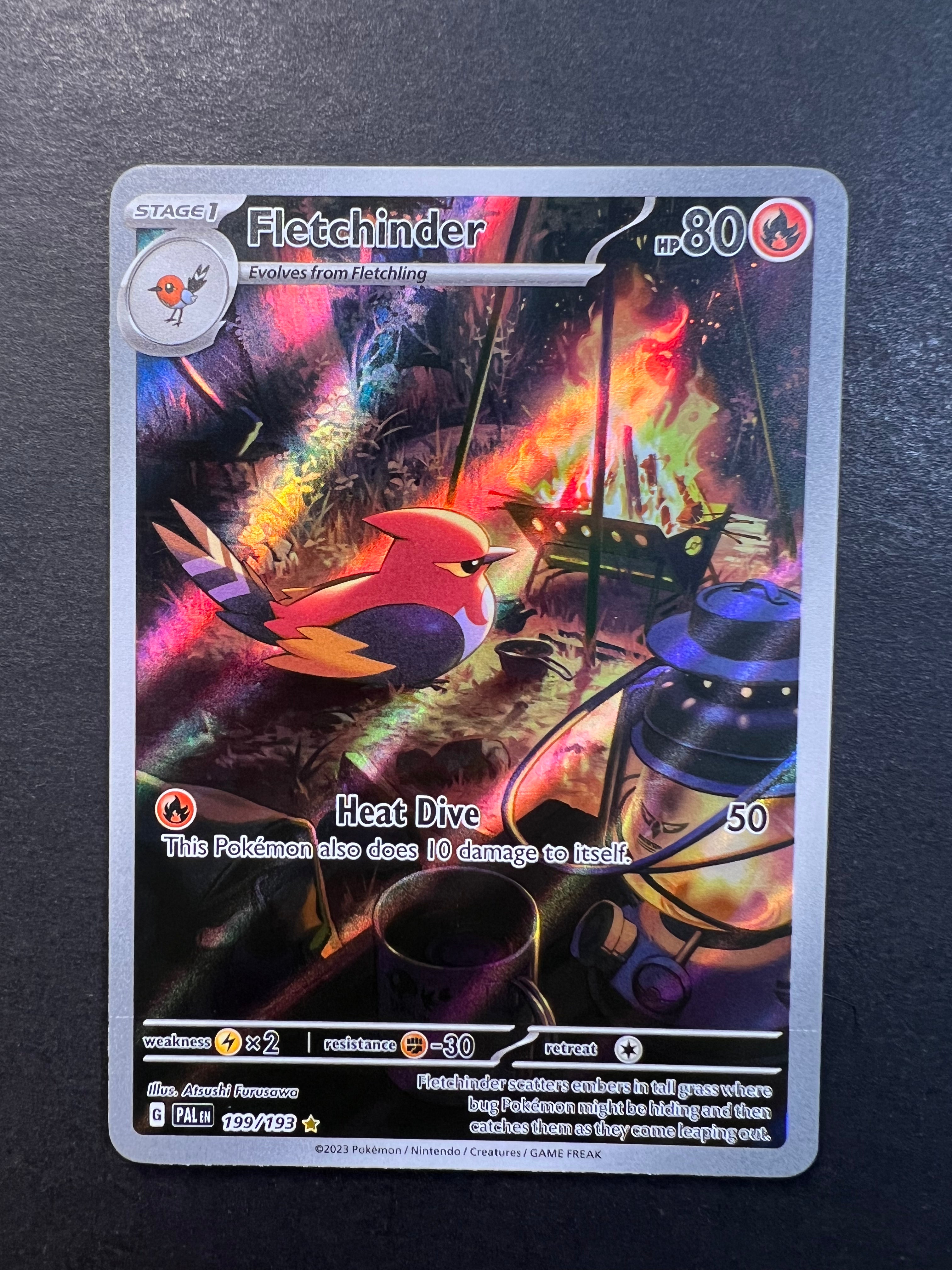 Fletchinder - 199/193 Holo Ultra Rare - Paldea Evolved JAB Games13 Fletchinder - 199/193 Holo Ultra Rare - Paldea Evolved JAB Games13