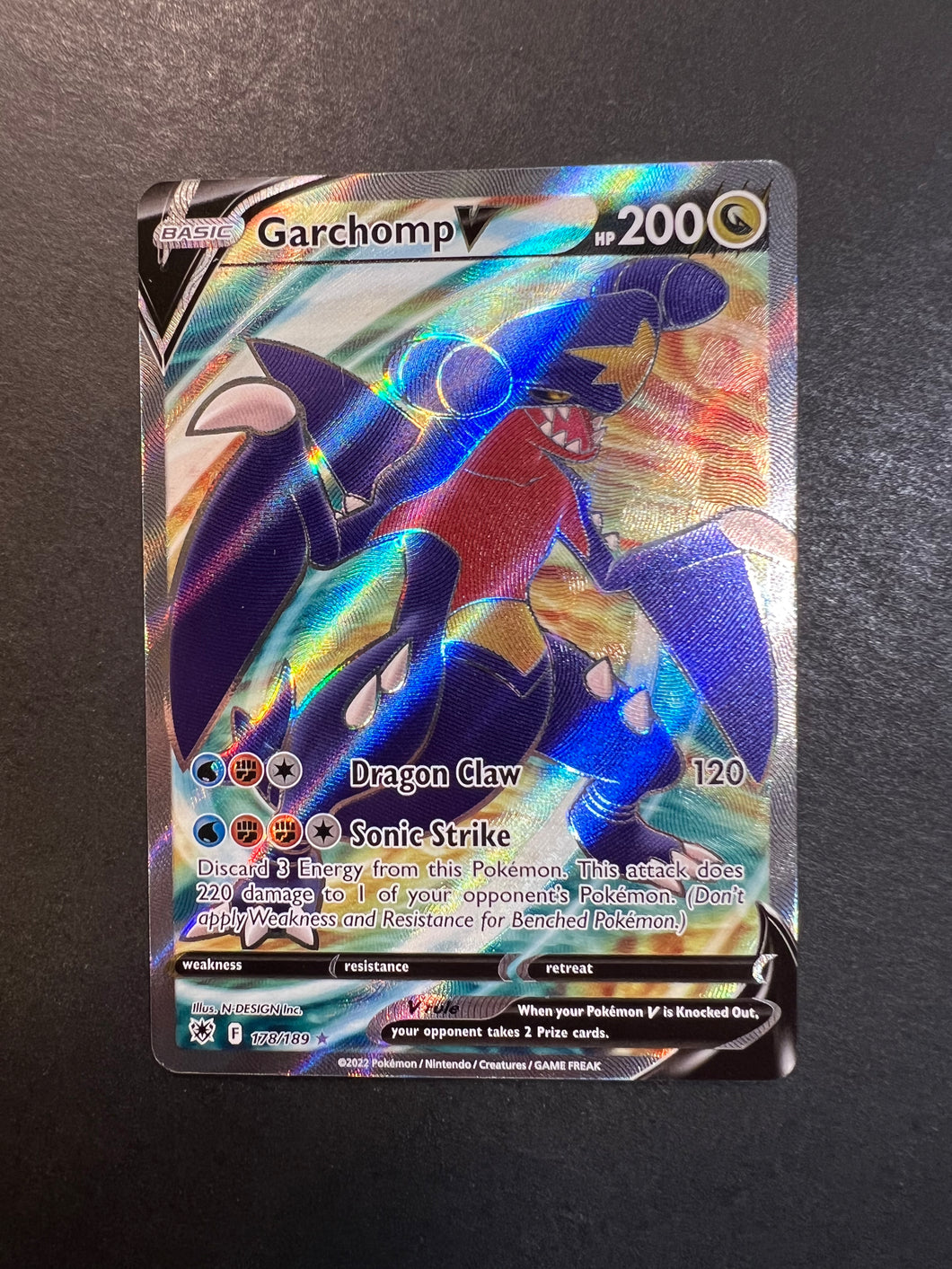 Garchomp V - 178/189 Full Art Ultra Rare - Astral Radiance JAB Games13 Garchomp V - 178/189 Full Art Ultra Rare - Astral Radiance JAB Games13