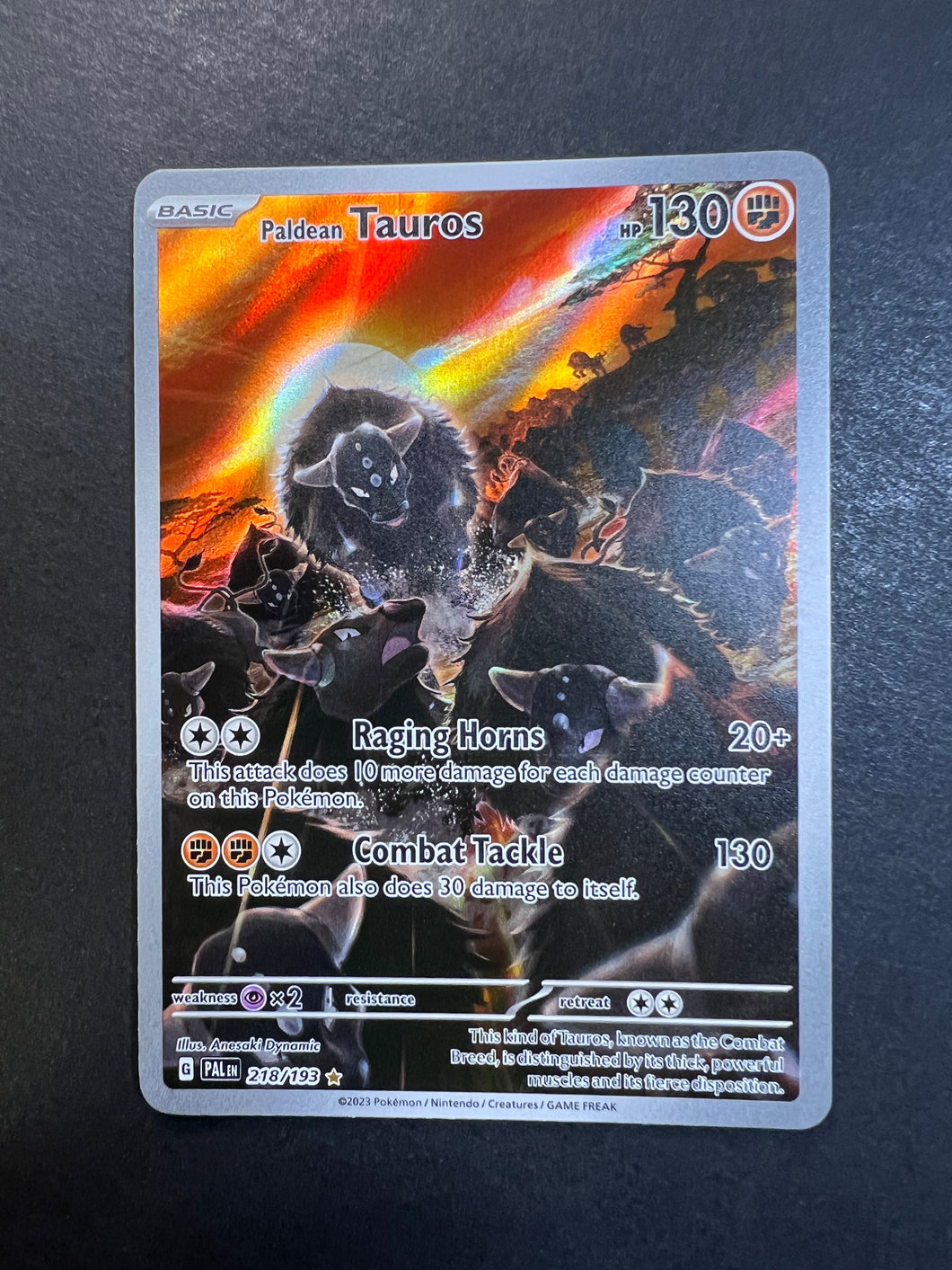 Paldean Tauros - 218/193 Full Art Ultra Rare - Paldea Evolved