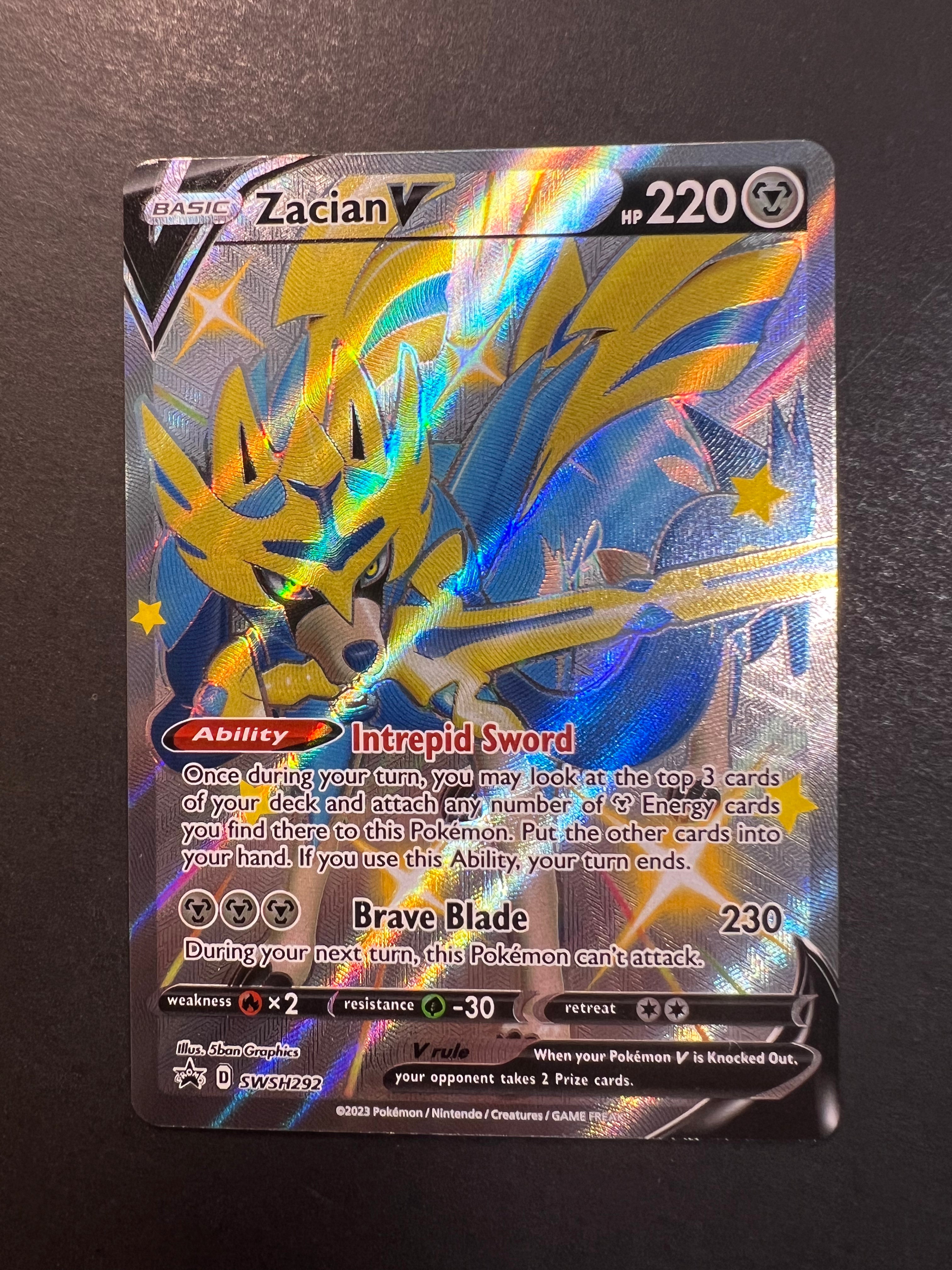 zacian pokemon card gold Zacian V - SWSH292 Shiny Full Art Ultra Rare Promo