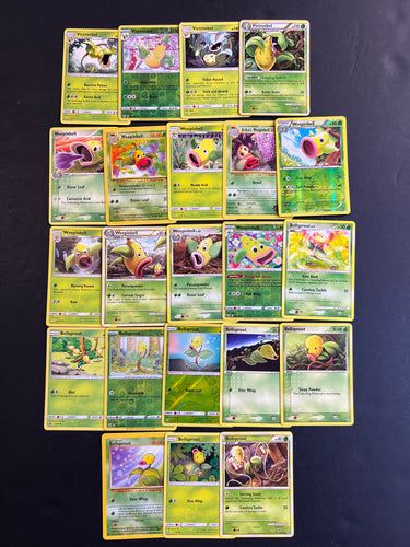 Pokemon Bellsprout, Weepinbell and Victreebel Card Lot - 22 Cards - Holo Rare and Vintage Collection!
