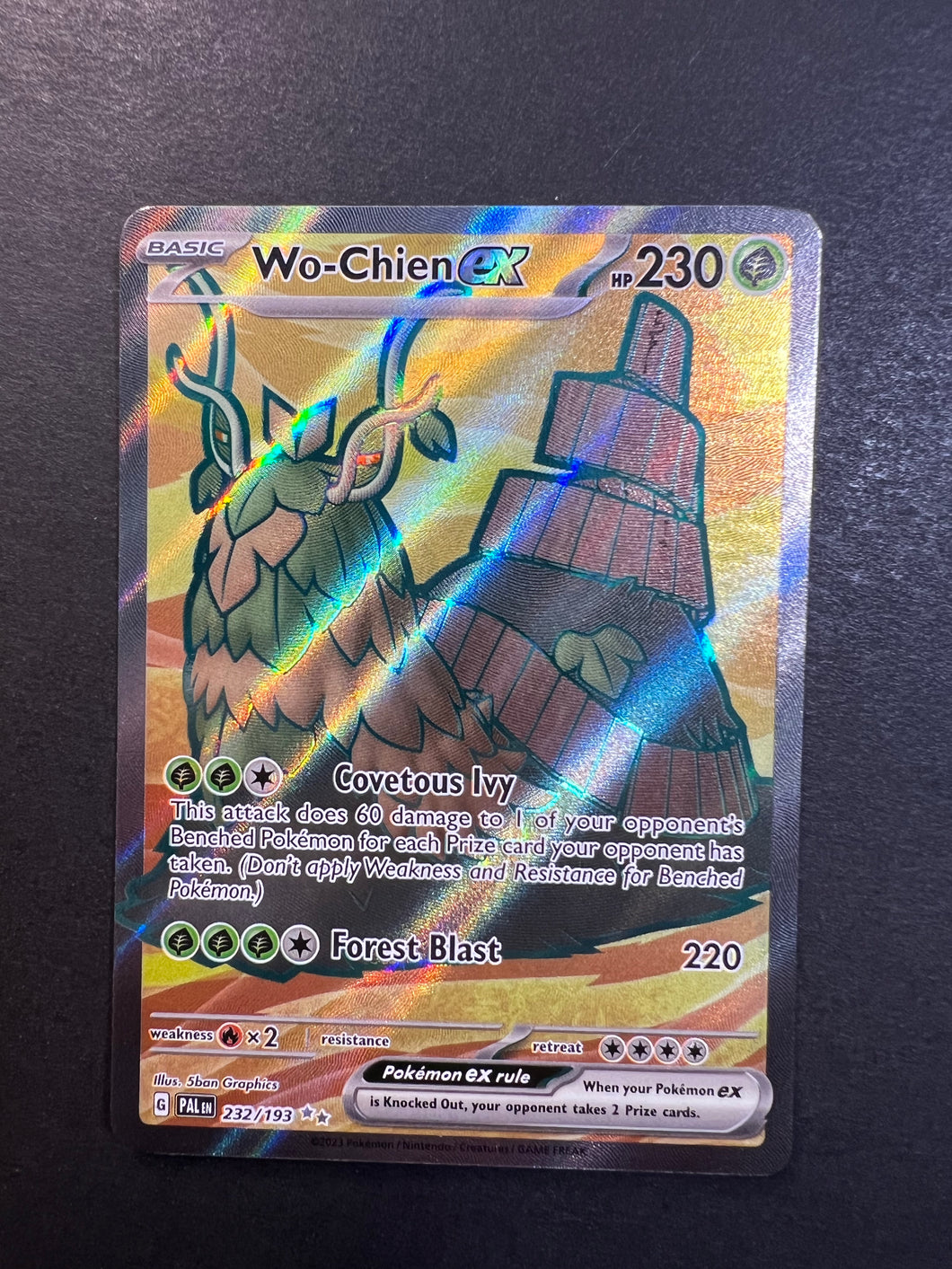 Wo-Chien ex - 232/193 Full Art Ultra Rare - Paldea Evolved JAB Games13 Wo-Chien ex - 232/193 Full Art Ultra Rare - Paldea Evolved JAB Games13