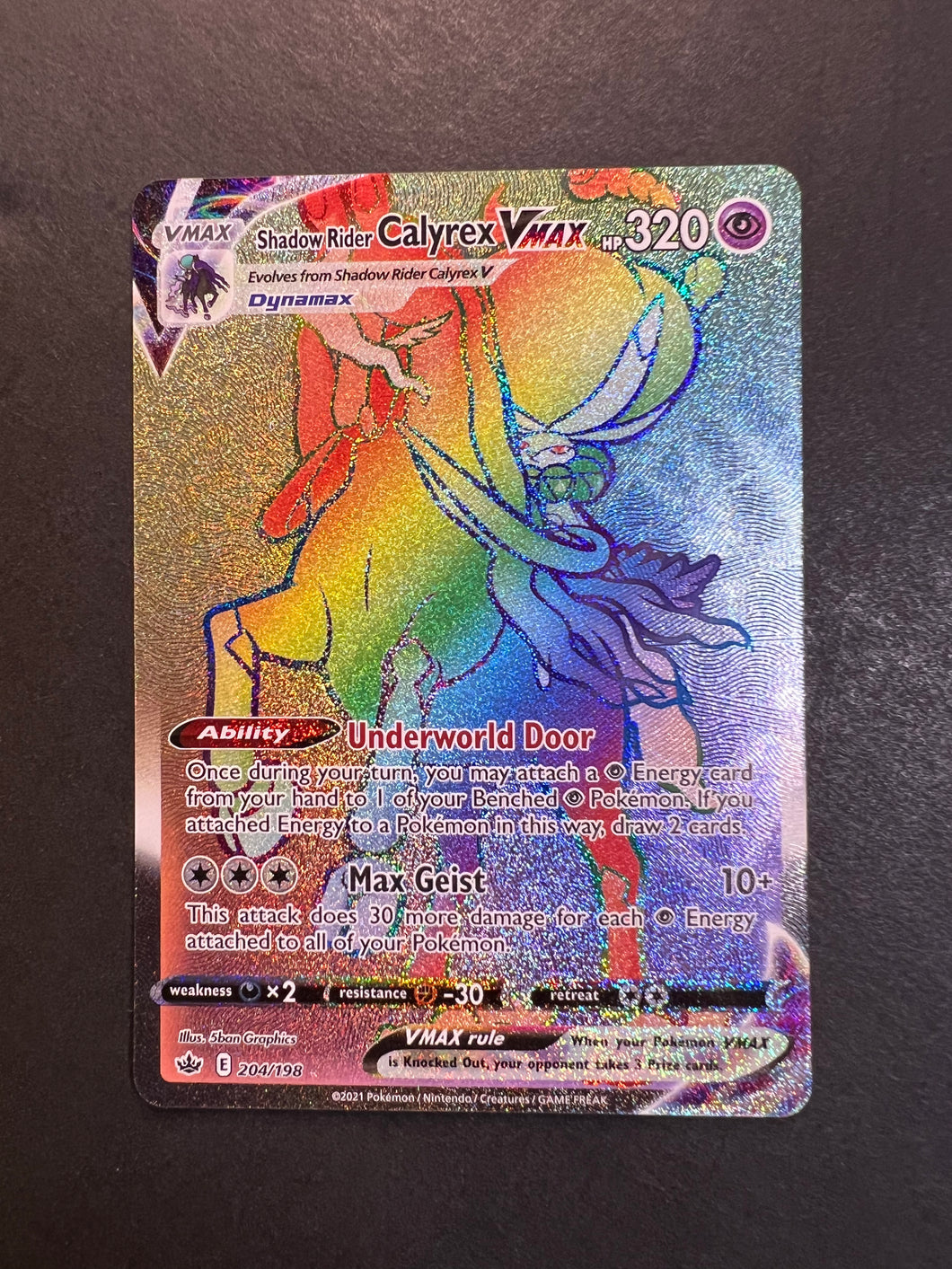 Pokemon Chilling Reign Shadow Rider Calyrex VMAX #204 Pokemon Chilling Reign Shadow Rider Calyrex VMAX #204