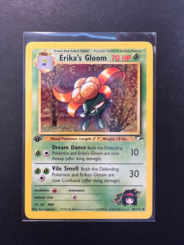 Erika’s Gloom 1st Edition - 46/132 Non-Holo - Gym Heroes