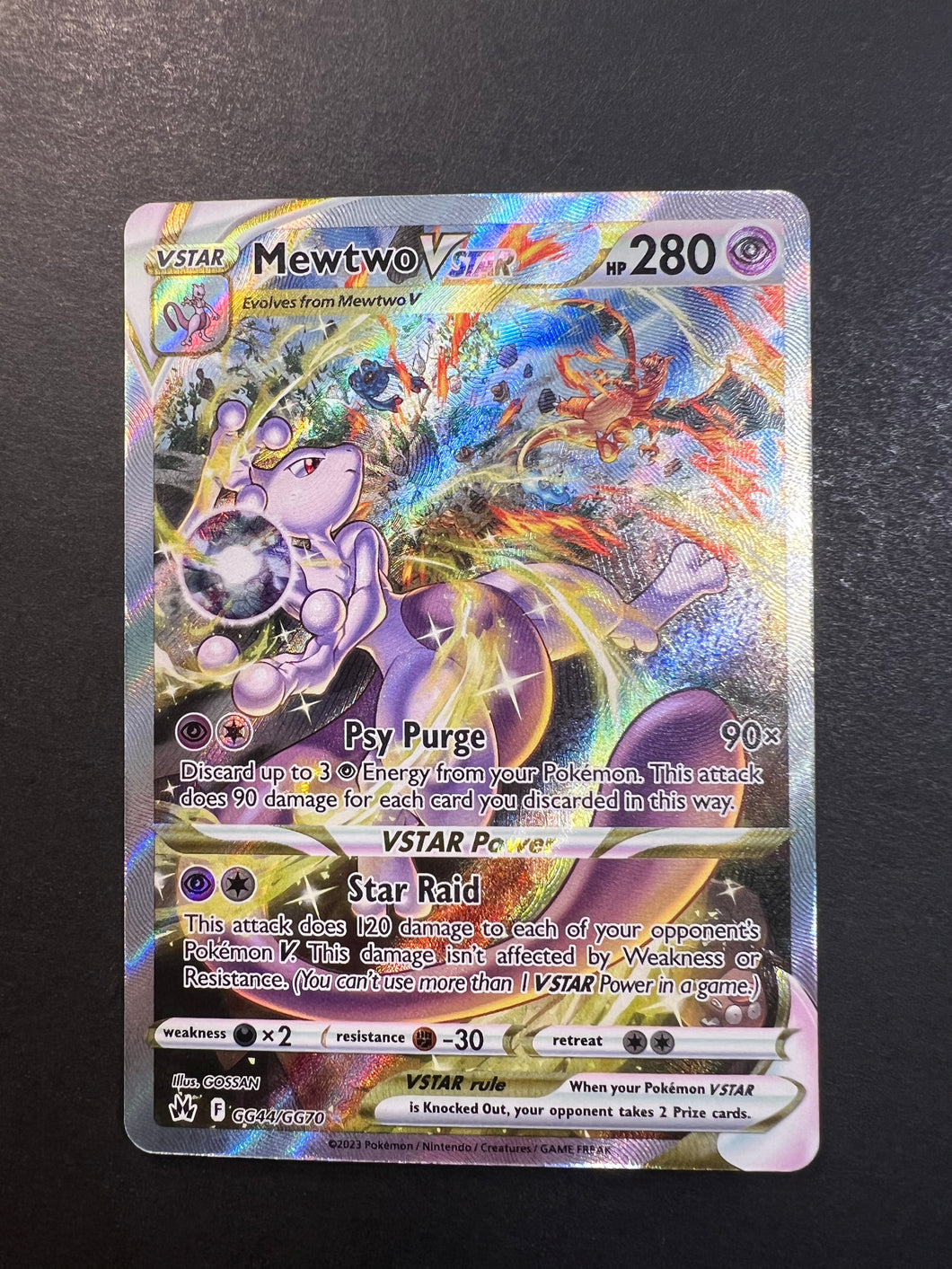 super rare mewtwo card Mewtwo VStar - GG44/GG70 Full Art Ultra Rare