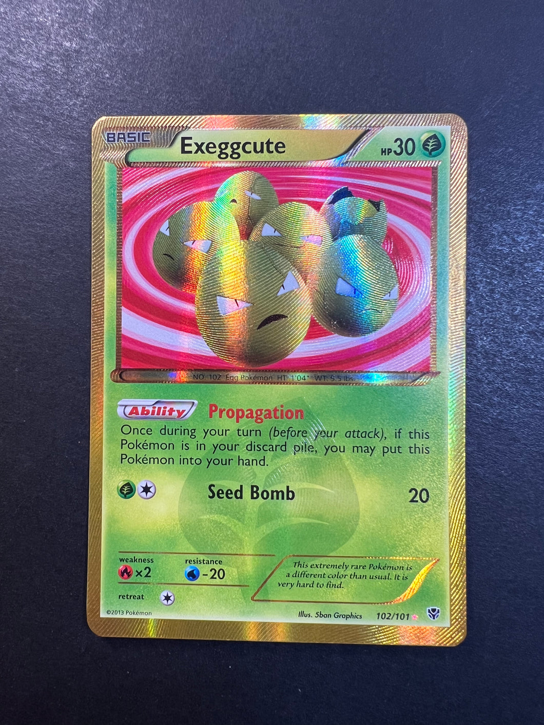 Exeggcute - 102/101 Gold Secret Rare - Plasma Blast Set