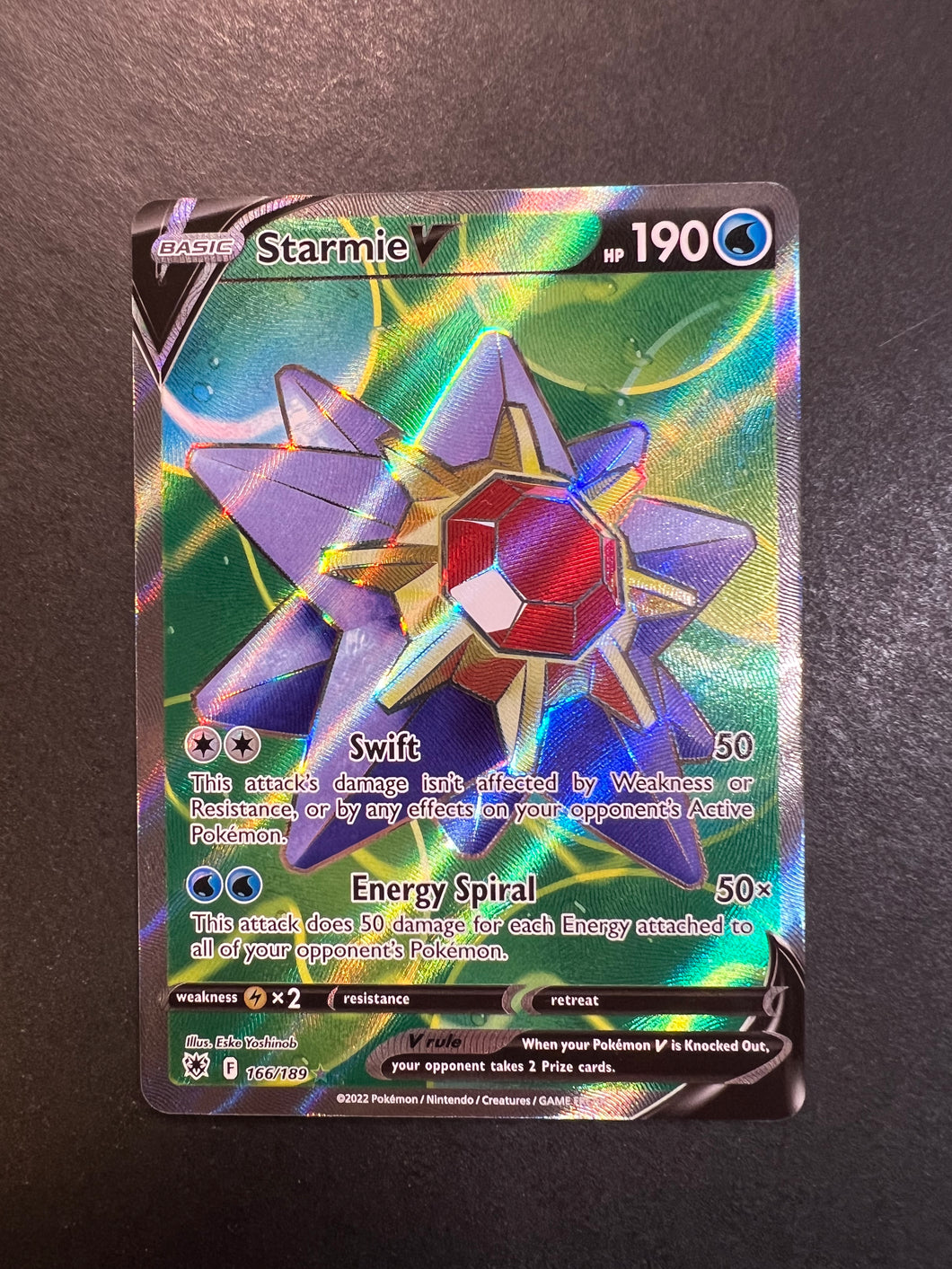 starmie v pokemon card Starmie V - 166/189 Full Art Ultra Rare