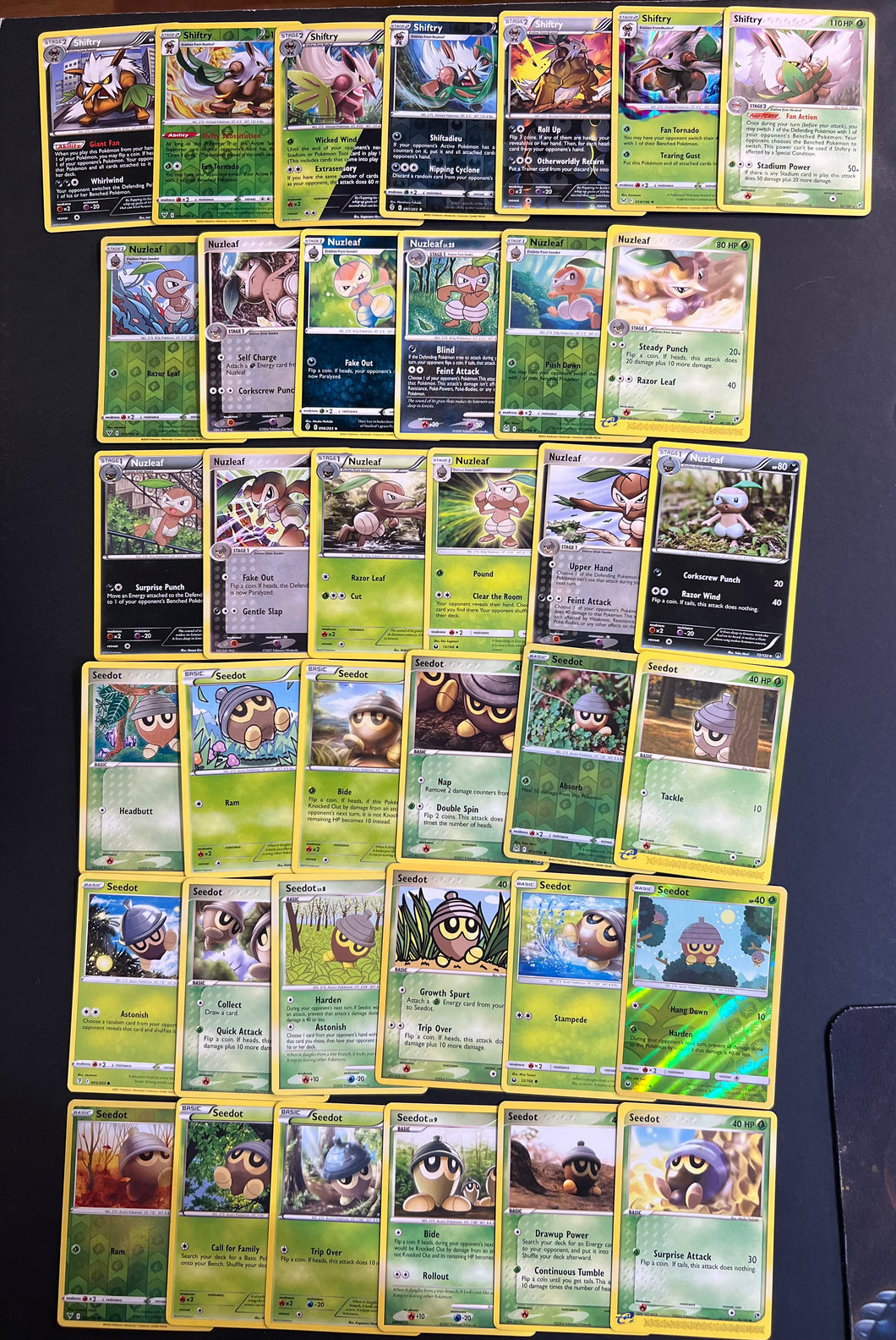 Pokemon Seedot, Nuzleaf and Shiftry Card Lot - 37 Cards - Holo Rare, R JAB Games13 Pokemon Seedot, Nuzleaf and Shiftry Card Lot - 37 Cards - Holo Rare, R JAB Games13