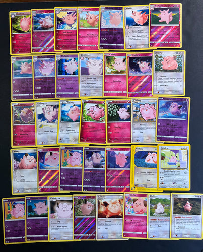 Pokemon Cleffa, Clefairy and Clefable Card Lot - 36 Cards - Holo Rare, Reverse Holos and Vintage Collection!