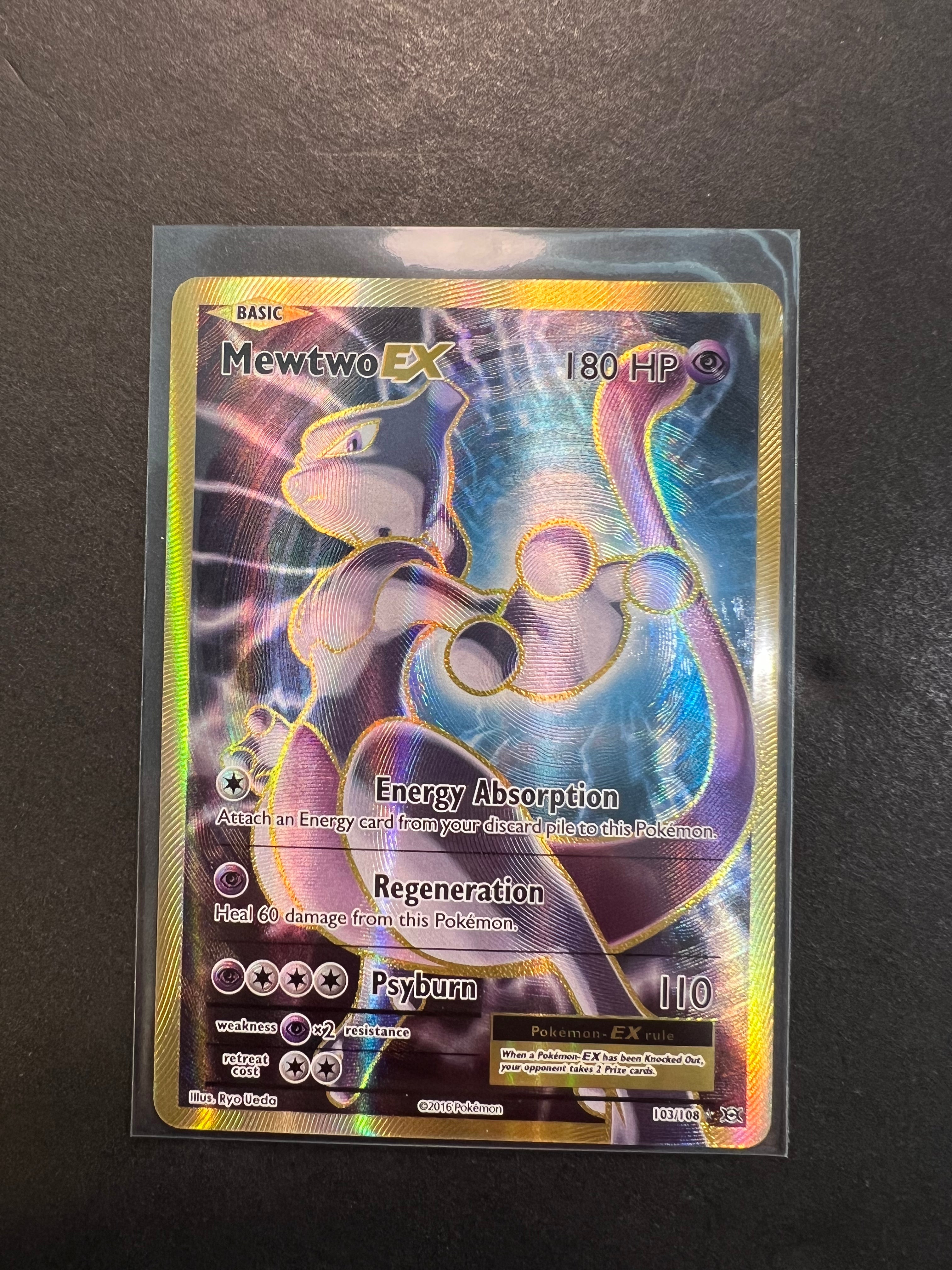 Lightly Played Pokemon Card Mewtwo EX 52/108 Holo Foil Pokemon Card - XY Evolutions Set, Ultra Rare, Lightly Played Condition Lightly Played Pokemon Card Mewtwo EX 52/108 Holo Foil Pokemon Card - XY Evolutions Set, Ultra Rare, Lightly Played Condition