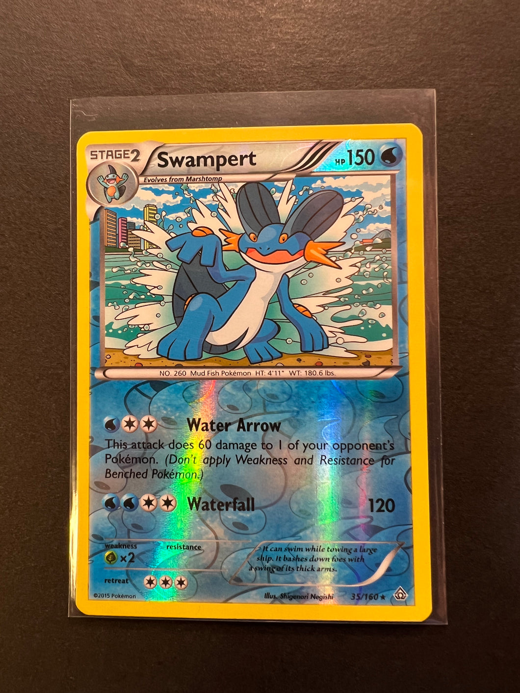 Swampert - 35/160 Reverse Holo Rare - Primal Clash