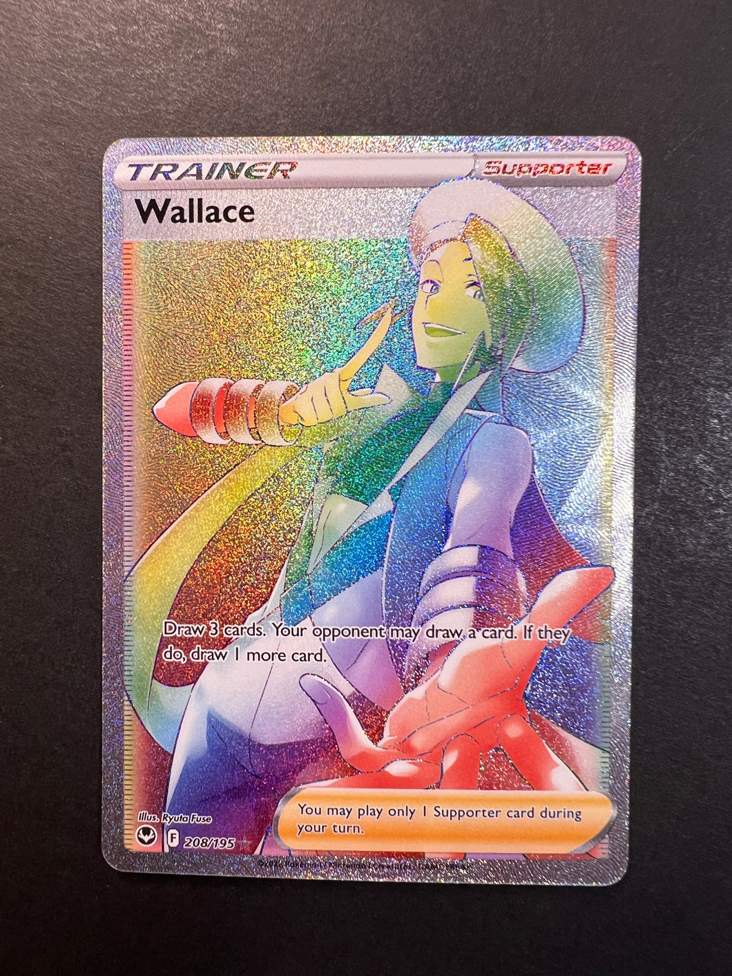 Wallace - 208/195 Hyper Secret Rainbow Rare Trainer - Silver Tempest JAB Games13 Wallace - 208/195 Hyper Secret Rainbow Rare Trainer - Silver Tempest JAB Games13