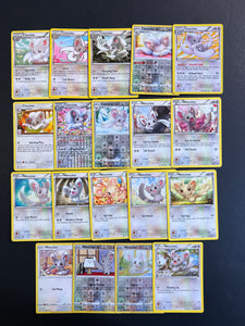 Pokemon Minccino and Cinccino Card Lot - 19 Cards - Reverse Holo Rare Collection!