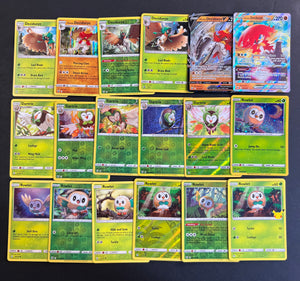Pokemon Rowlet, Dartrix and Decidueye V Card Lot - 18 Cards - Ultra Rare VStar, Holo & Reverse Holo Collection!