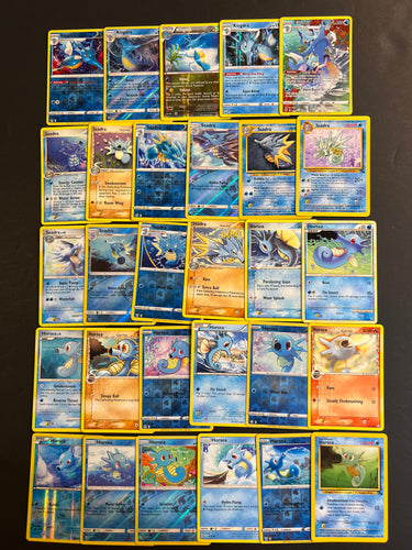 Pokemon Horsea, Seadra & Kingdra Card Lot - 29 Cards - Vintage, Reverse Holo Rare Collection!