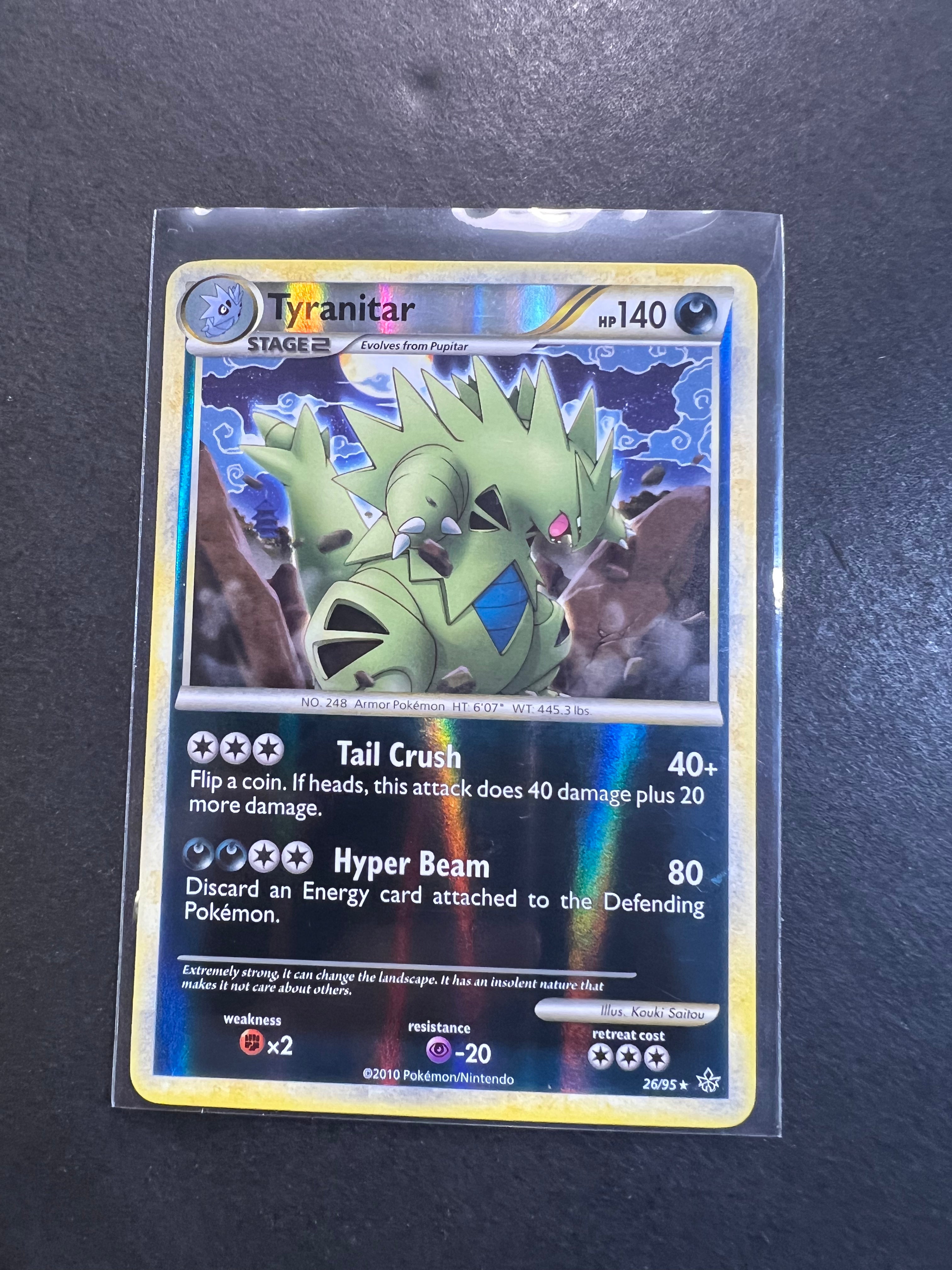 Tyranitar - 26/95 Reverse Holo Rare - HGSS Unleashed JAB Games13 Tyranitar - 26/95 Reverse Holo Rare - HGSS Unleashed JAB Games13