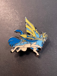 Pokemon Official Shiny Zacian Metal Pin - Crown Zenith