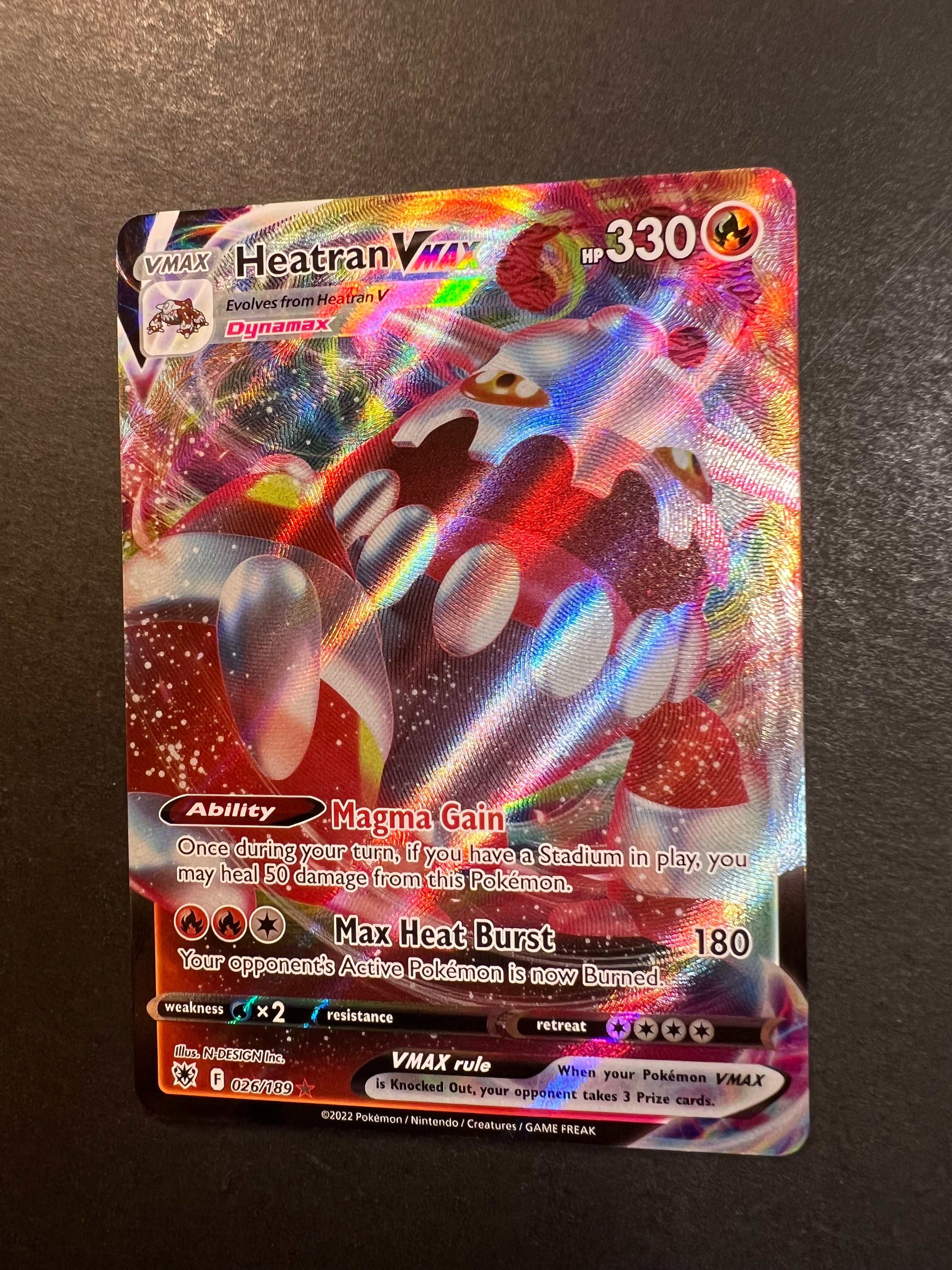 Heatran VMax - 026/189 Full Art Ultra Rare - Astral Radiance JAB Games13 Heatran VMax - 026/189 Full Art Ultra Rare - Astral Radiance JAB Games13
