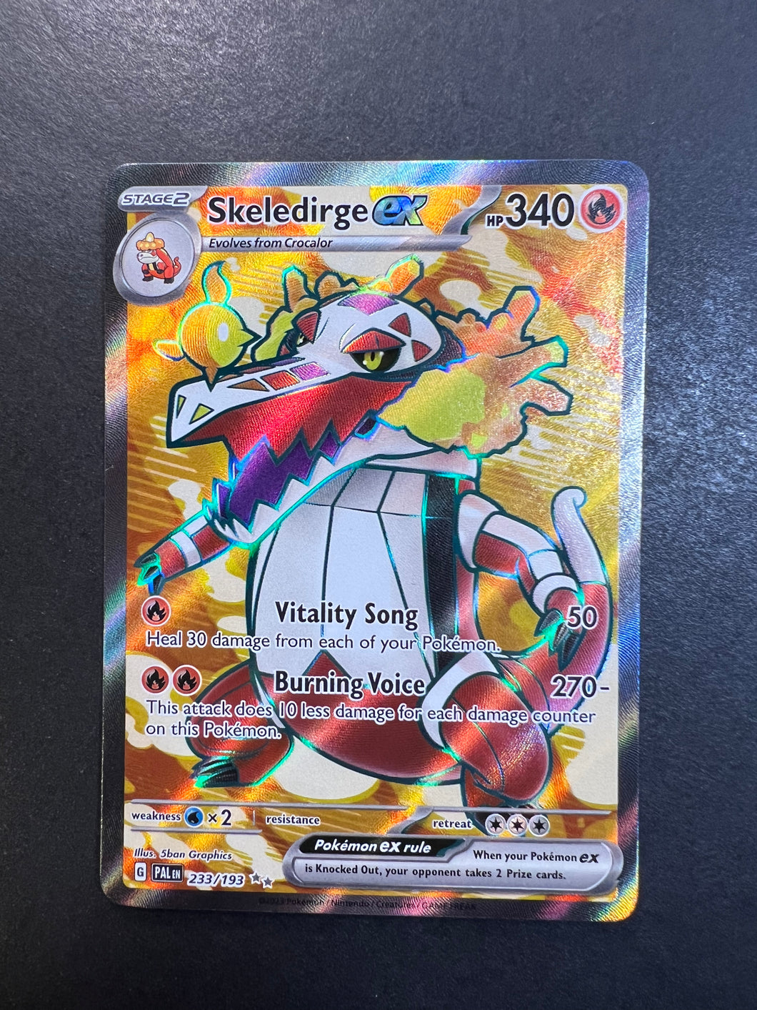 Skeledirge ex - 233/193 Full Art Ultra Rare - Paldea Evolved JAB Games13 Skeledirge ex - 233/193 Full Art Ultra Rare - Paldea Evolved JAB Games13
