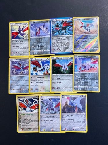 Pokemon Skarmory Card Lot - 11 Cards - Reverse Holo Rare Cards!