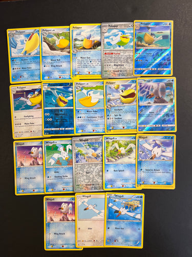 Pokemon Wingull and Pelipper Card Lot - 18 Cards - Reverse Holo and Vintage Collection!