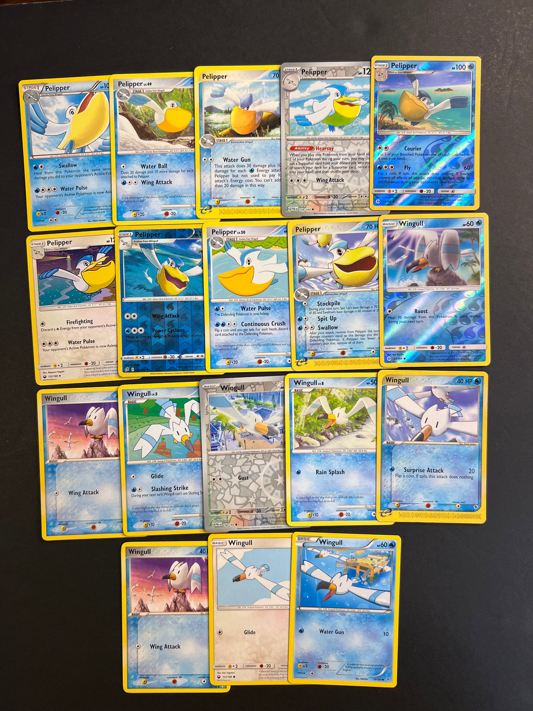 Pokemon Wingull and Pelipper Card Lot - 18 Cards - Reverse Holo and Vi JAB Games13 Pokemon Wingull and Pelipper Card Lot - 18 Cards - Reverse Holo and Vi JAB Games13