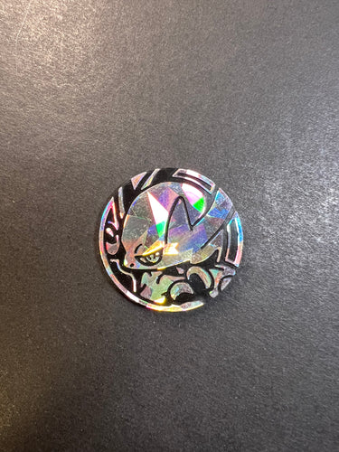 Official Mega Mewtwo Y Pokemon Coin - “Cracked Ice” Silver