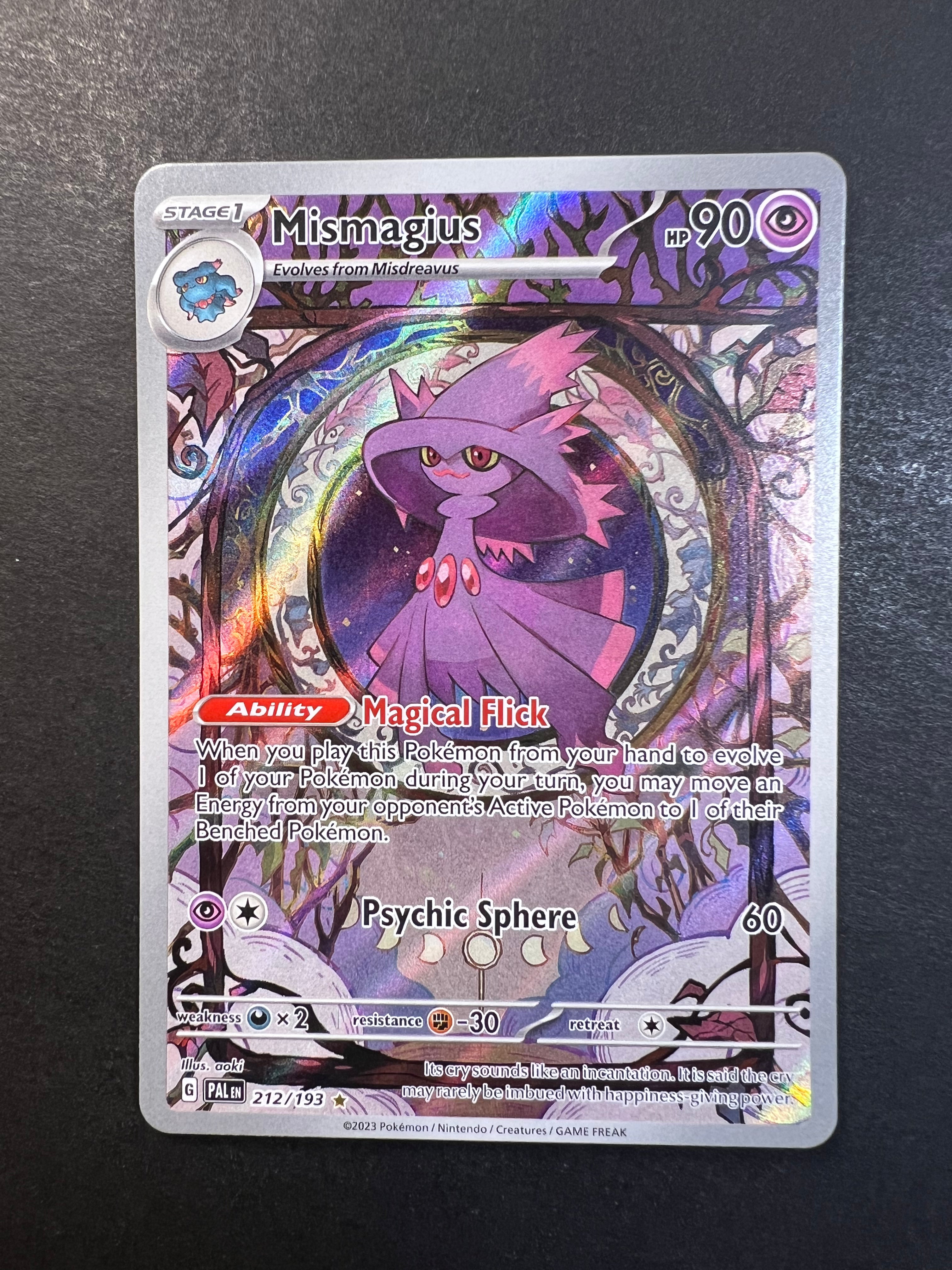 Mismagius - 212/193 Ultra Rare - Paldea Evolved JAB Games13 Mismagius - 212/193 Ultra Rare - Paldea Evolved JAB Games13