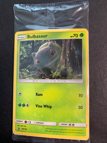 Bulbasaur - Sealed SM198 Holo Rare - Detective Pikachu Promo Card